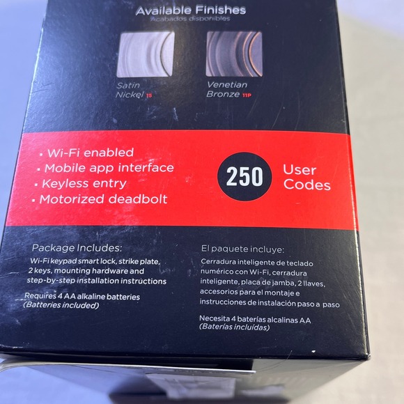 Kwikset Halo Venetian Bronze Wi-Fi Keypad Smart Lock 250 User Codes Deadbolt NEW - Picture 6 of 9